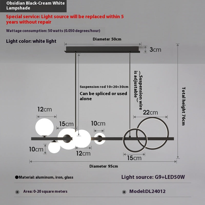 Dining-room Lamp Modern Minimalist Led Chandelier