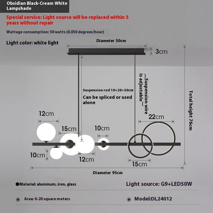 Dining-room Lamp Modern Minimalist Led Chandelier