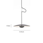 Nordic UFO Pendant Light - Wood/Black Design