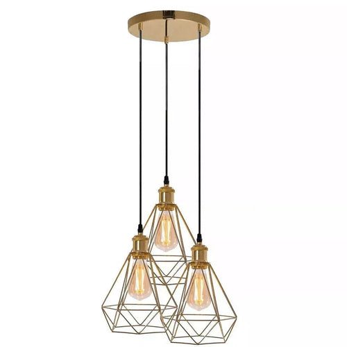 LEDSone Industrial Ceiling Pendant Light Metal Cage E27 LED Hanging