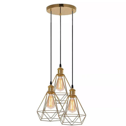 LEDSone Industrial Ceiling Pendant Light Metal Cage E27 LED Hanging