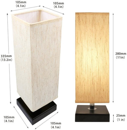 Modern Simple Square Cloth Covered Table Lamp 110V