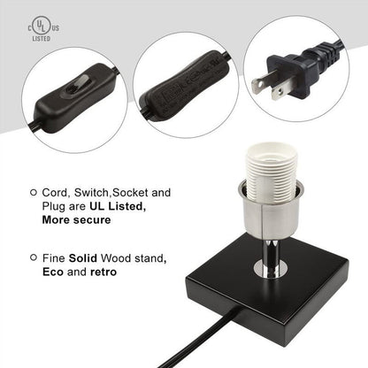 Modern Simple Square Cloth Covered Table Lamp 110V