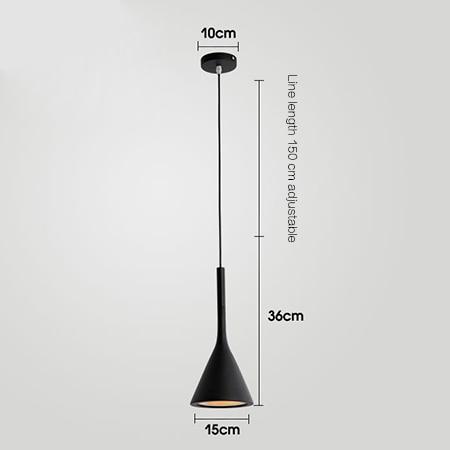 Minimalist Iron & Aluminum Single Head Pendant Light