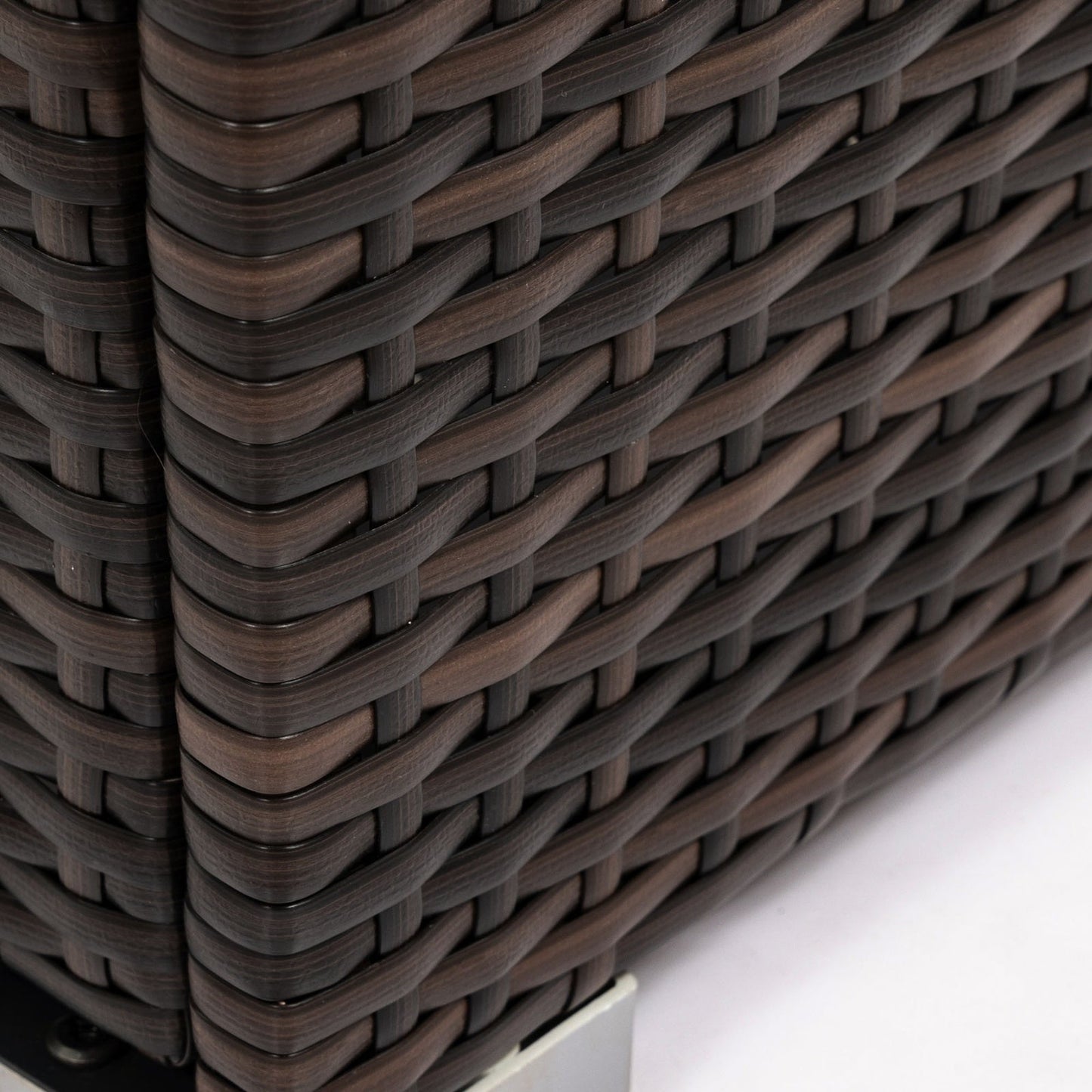 FlameHaven™ – Wicker Propane Fire Pit Column with Glass Wind Guard US