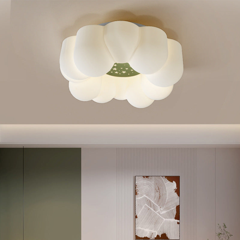 Cream Style Living Room Ceiling Lamp Master Bedroom Pumpkin Cloud Lamp