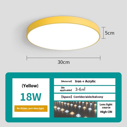 Led Ceiling Light Simple Living Room Round Nail Lamp For Domestic Use