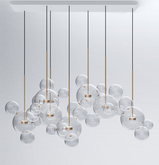 Nordic Glass Bubble Pendant Chandelier LED