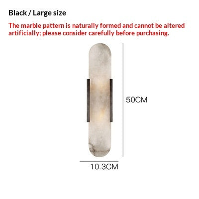 Modern Marble Wall Sconce Black Gold