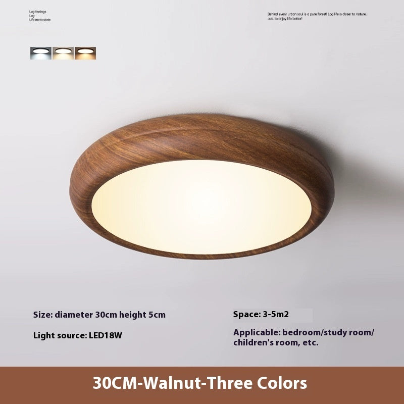 Bedroom Ceiling Lamp Creative Walnut Colors