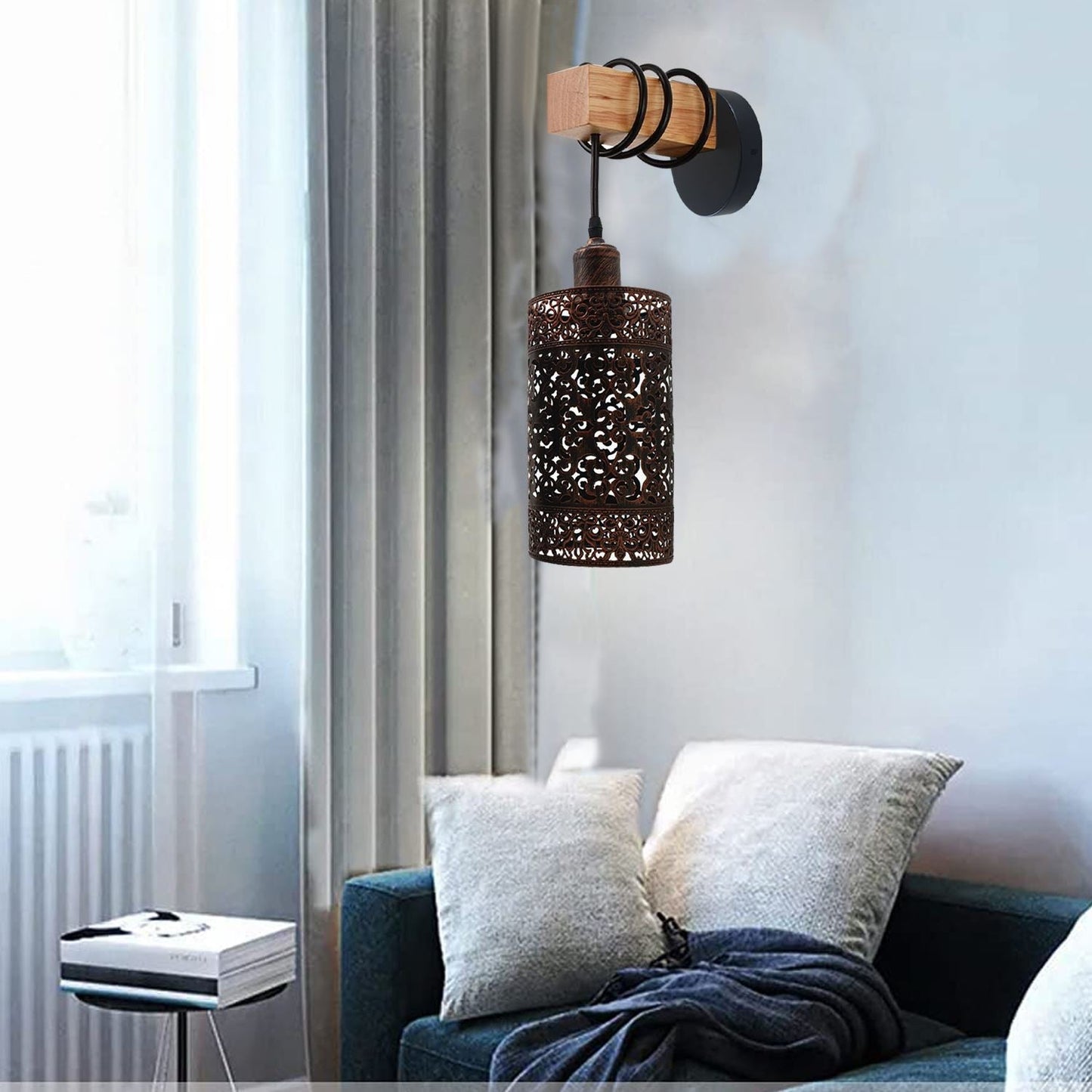 Wall Sconce Down Indoor Wooden Wall Lights Night Lamp for Living Room
