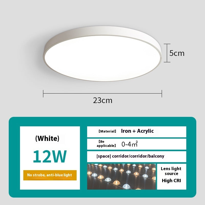 Led Ceiling Light Simple Living Room Round Nail Lamp For Domestic Use