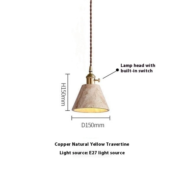 Lámpara de araña LED moderna con colgante de piedra