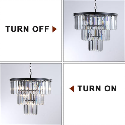 Black Luxury Crystal Chandelier Modern Chandeliers Lights Fixture