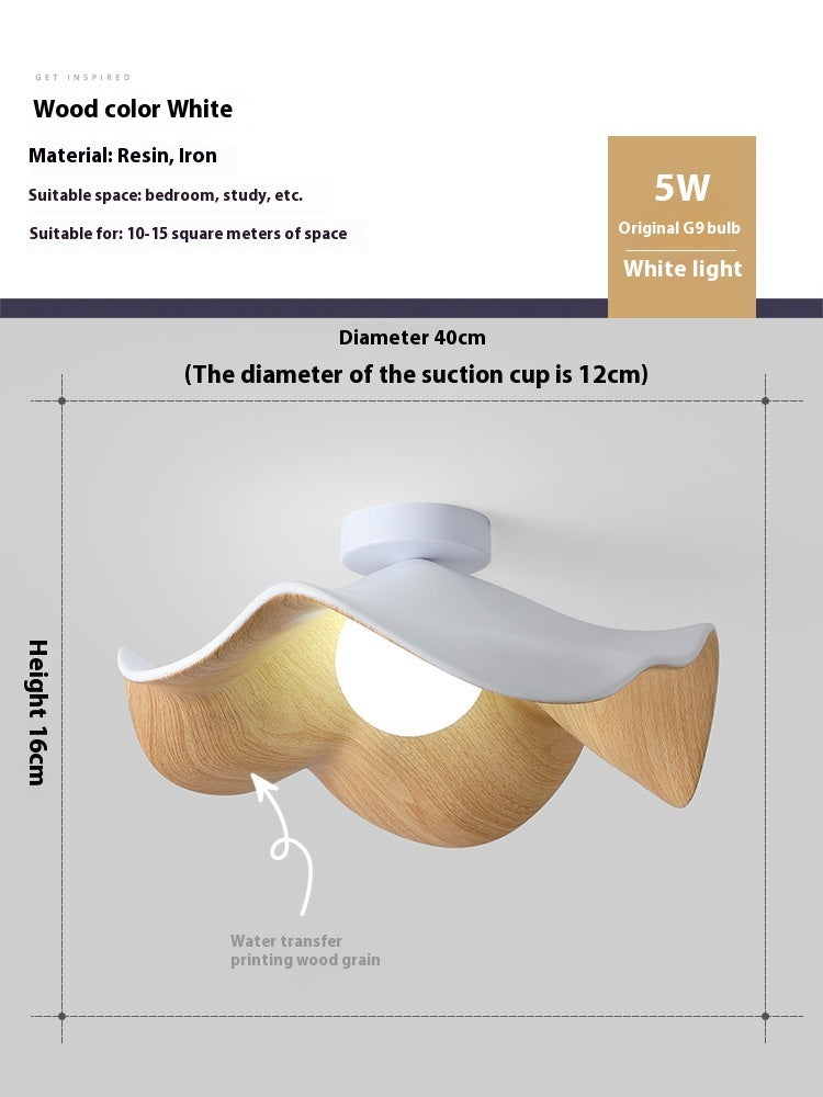 Modern Minimalist Walnut Grain Color Room Eye Protection Ceiling Lamp
