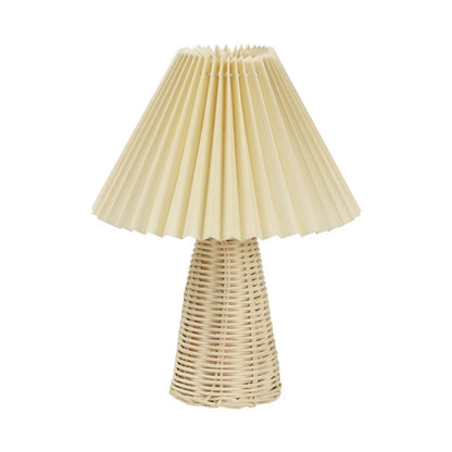 Night Light Pleated Table Lamp Decoration Retro Bedroom Bedside Lamp High-grade Atmosphere