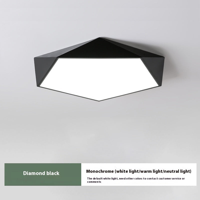 Color Macaron Ceiling Lamp Creative Geometric Room Lamp