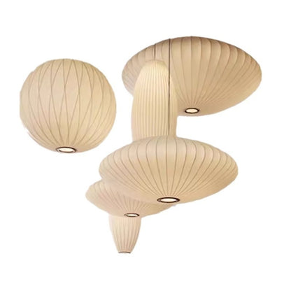 Nordic Silk-like Hanging Restaurant Silent Cage Flat Bedroom Lamps