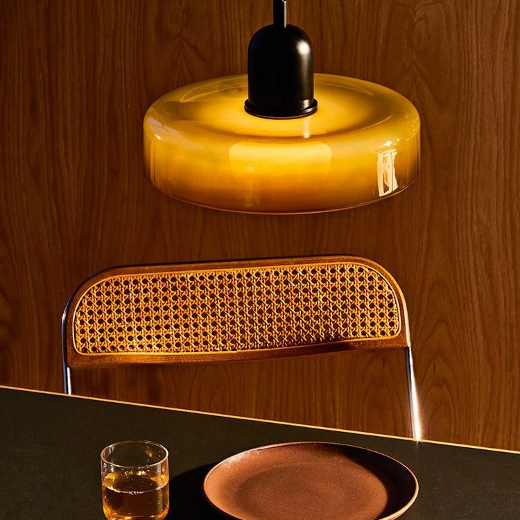 Retro Simple Restaurant Chandelier Creative Glass Bedside Lamp