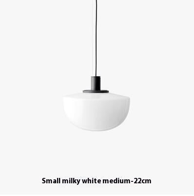 Designer Simple Milky White Glass Single-head Droplight