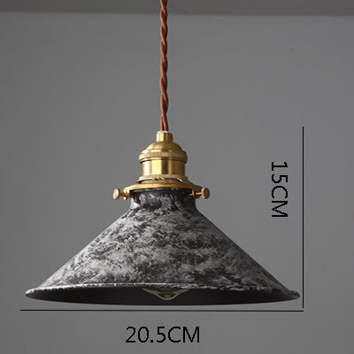 Retro Cafe Pendant Lamp Copper & Iron Design