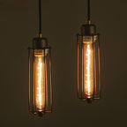 Retro Iron Cage Pendant Light Black