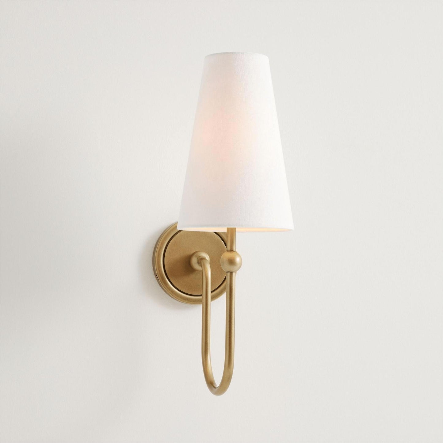 French Medieval Copper Alloy Fabric Bedside Wall Lamp