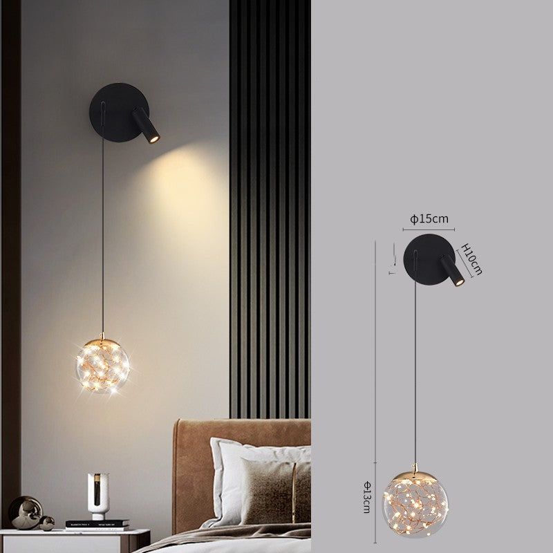 Living Room Sofa Background Wall With Spotlights