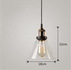Nordic Industrial Glass Pendant Chandelier