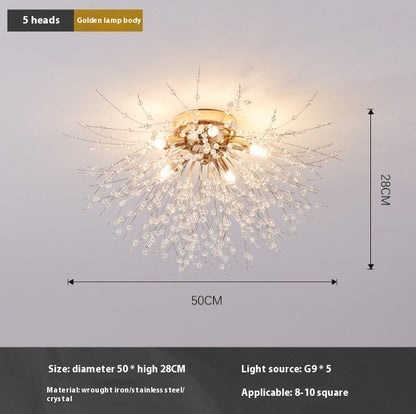 Lamp In The Living Room Dandelion Crystal Chandelier