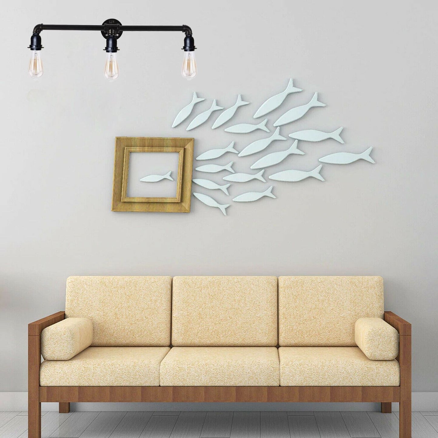 Modern Vintage Industrial Retro Wall Lamp Shade Pipe Light UK~1347