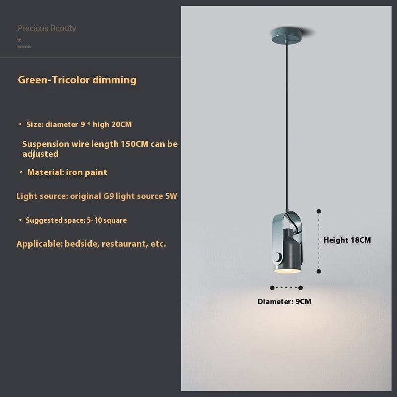 Bedside Bedroom Suspension Wire Log Style Creative Chandelier