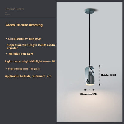 Bedside Bedroom Suspension Wire Log Style Creative Chandelier