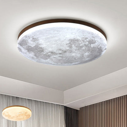 New Chinese Moon Nordic Creative And Cozy Room Bedroom Log Balcony Aisle LED Ceiling Light