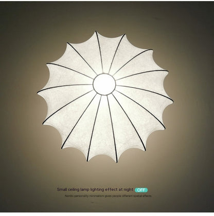 Japanese-style Silk Ceiling Lamp Nordic Living Room Lamps