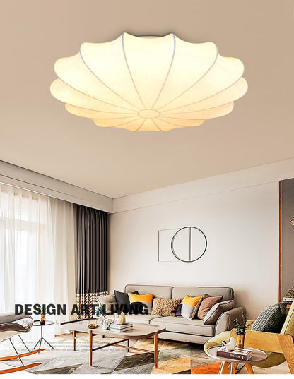 Japanese-style Silk Ceiling Lamp Nordic Living Room Lamps