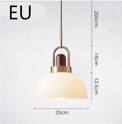 Bedroom bedside balcony ball glass chandelier