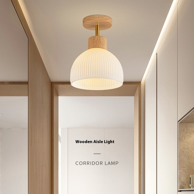 Nordic White Cream Silent Balcony Ceiling Lamp