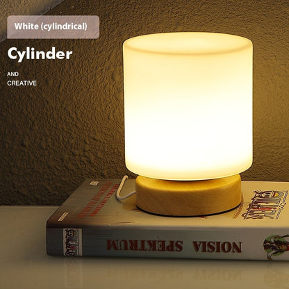 Nordic Solid Wood Decoration USB Table Lamp Bedroom