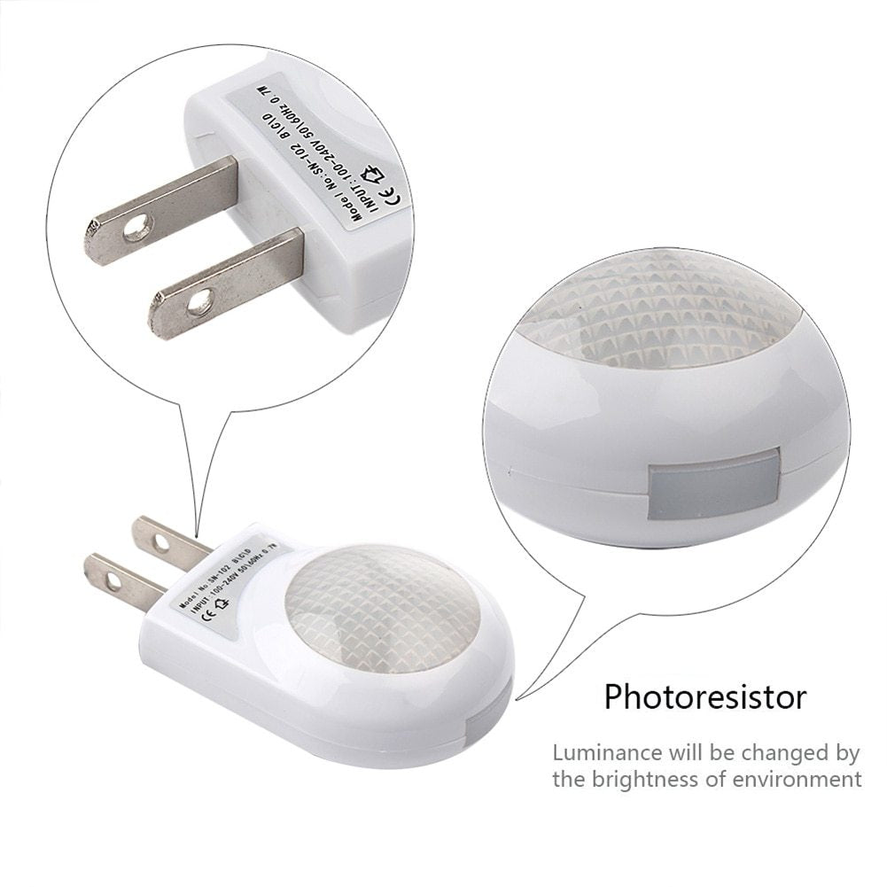 Mini LED Snail Night Light Auto Night Lamp Built-in Light Sensor Control Light Wall Lamp For Baby Kids Bedroom EU US Plug