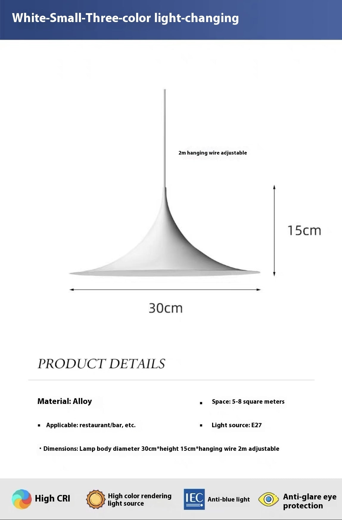 Dining Table UFO Chandelier Bar Counter Horn Lamp