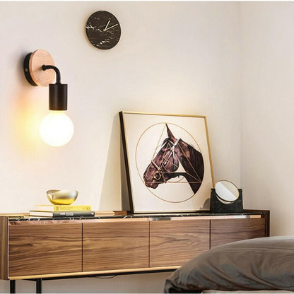 Retro Wood Wall Sconce Light~1415