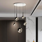 Modern Glass Pendant Chandelier for Staircase