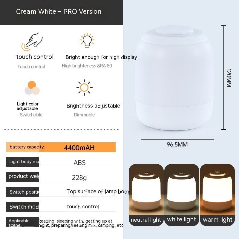 New Rechargeable Touch Small Night Lamp Atmosphere Bedside Lamp