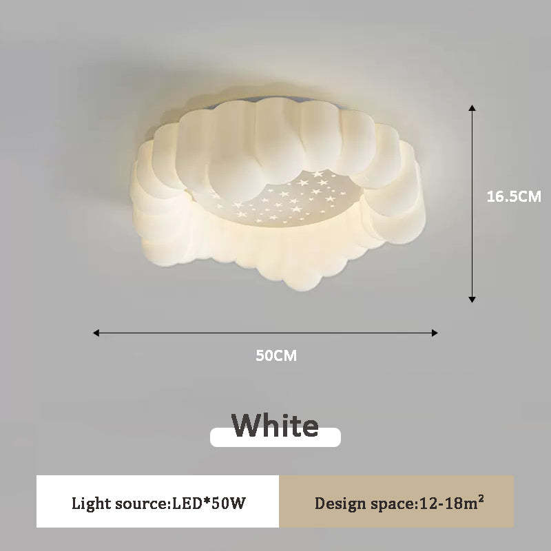 Cream Style Living Room Ceiling Lamp Master Bedroom Pumpkin Cloud Lamp