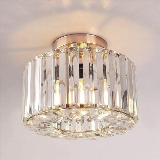 Milky White Ceiling Bedroom Lighting Crystal Lamp