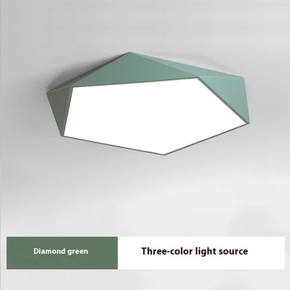 Color Macaron Ceiling Lamp Creative Geometric Room Lamp