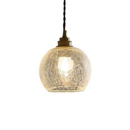 Retro Simple Brass Glass Ball Chandelier