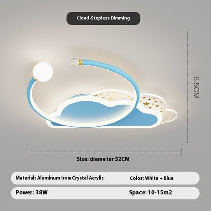 Children's Room Lamp Creative Moon XINGX Cloud Bedroom Ceiling Lamp