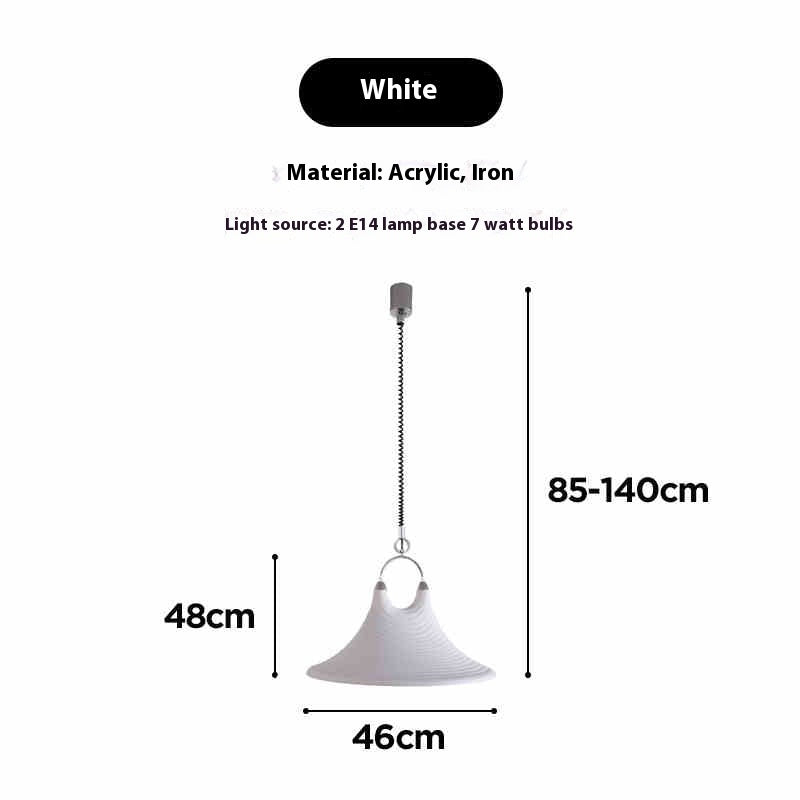 Striped Painted Art Horn Chandelier Retractable Bedside Chandelier